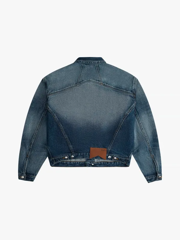 RHUDE WOMEN'S OVERSIZED DENIM TRUCKER J LIGHT INDIGO NWT sold by Lord & Taylor