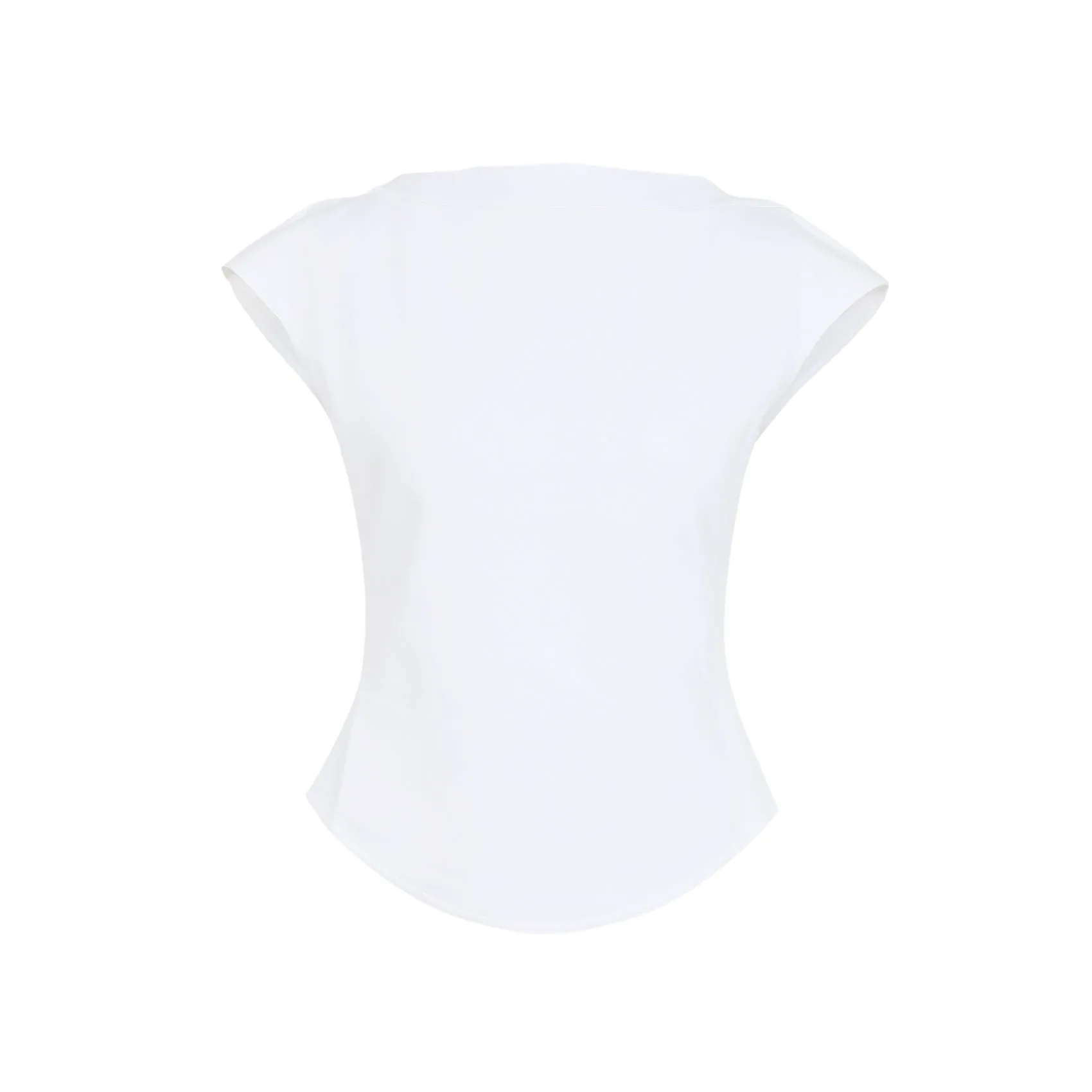 WHITE CURVED HEM T-SHIRT sold by Lord & Taylor product image thumbnail 2