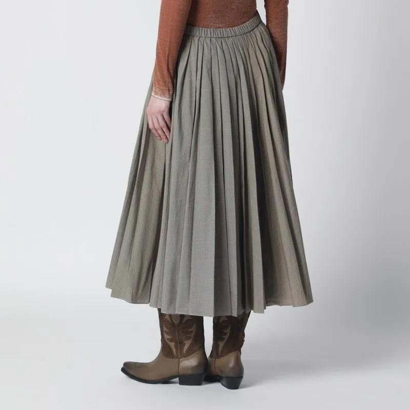 CHECKED PLEATED MIDI SKIRT sold by Lord & Taylor product image thumbnail 2