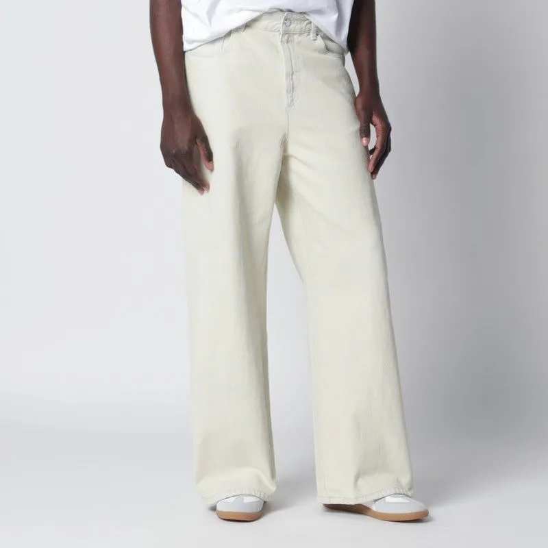 WIDELEG LIGHT BLUE BLEACHED JEANS sold by Lord & Taylor