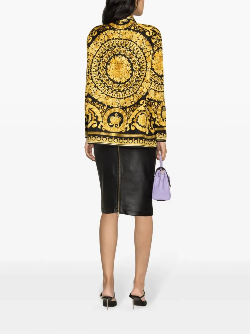 HERITAGE BAROCCO-PRINT SILK SHIRT sold by Lord & Taylor product image thumbnail 4