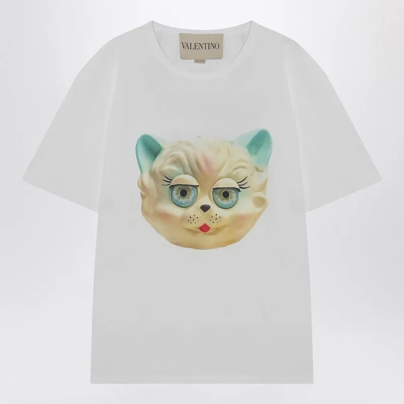 WHITE TSHIRT WITH LE CHAT DE LA MAISON PRINT sold by Lord & Taylor