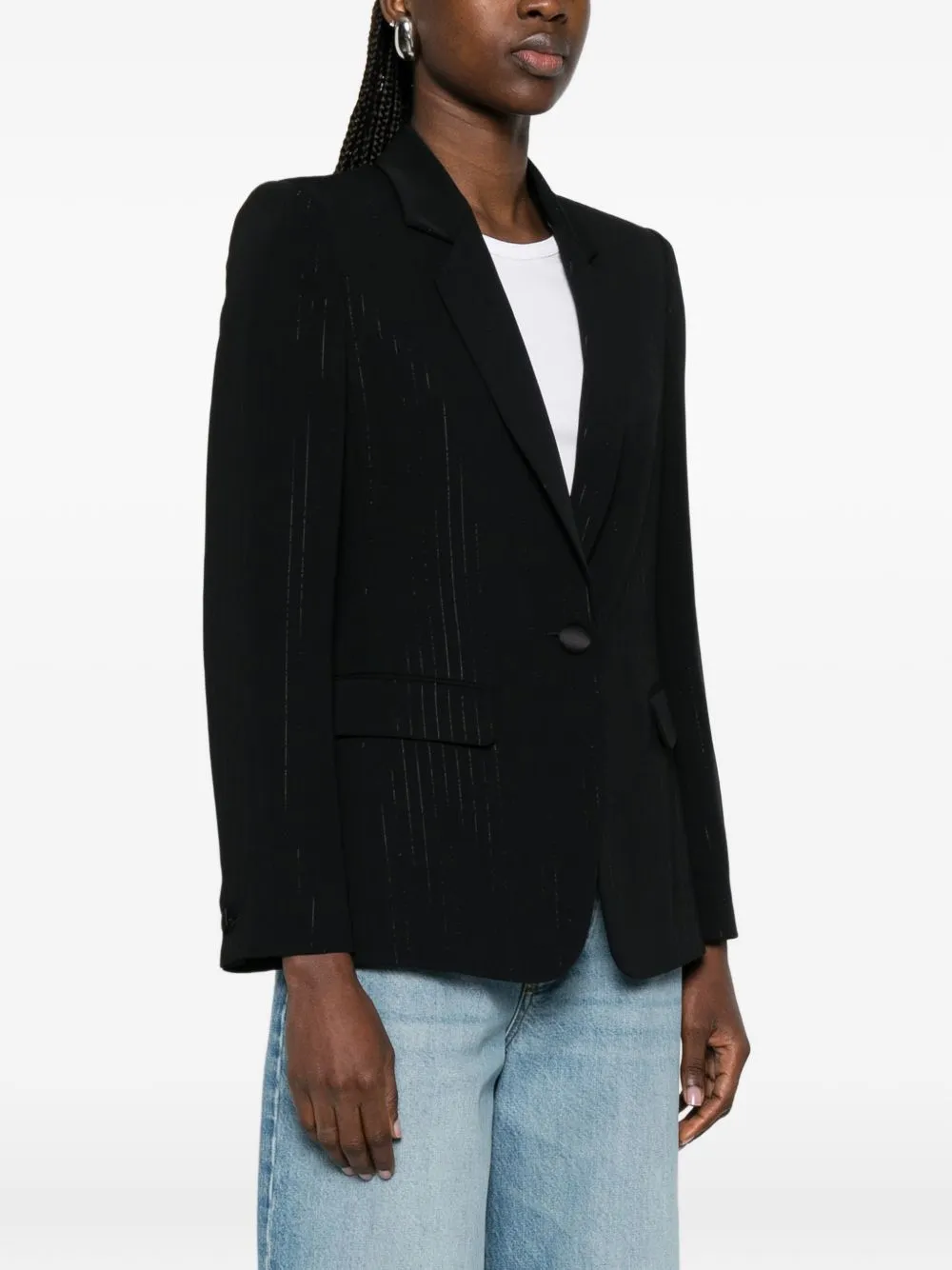 PINSTRIPE SINGLE-BREASTED BLAZER JACKET sold by Lord & Taylor product image thumbnail 4