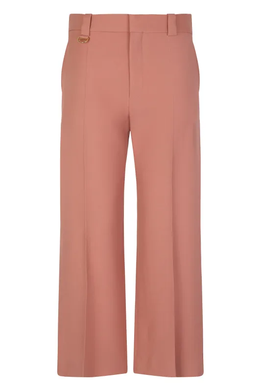 FLARED PANTS IN WOOL GABARDINE sold by Lord & Taylor