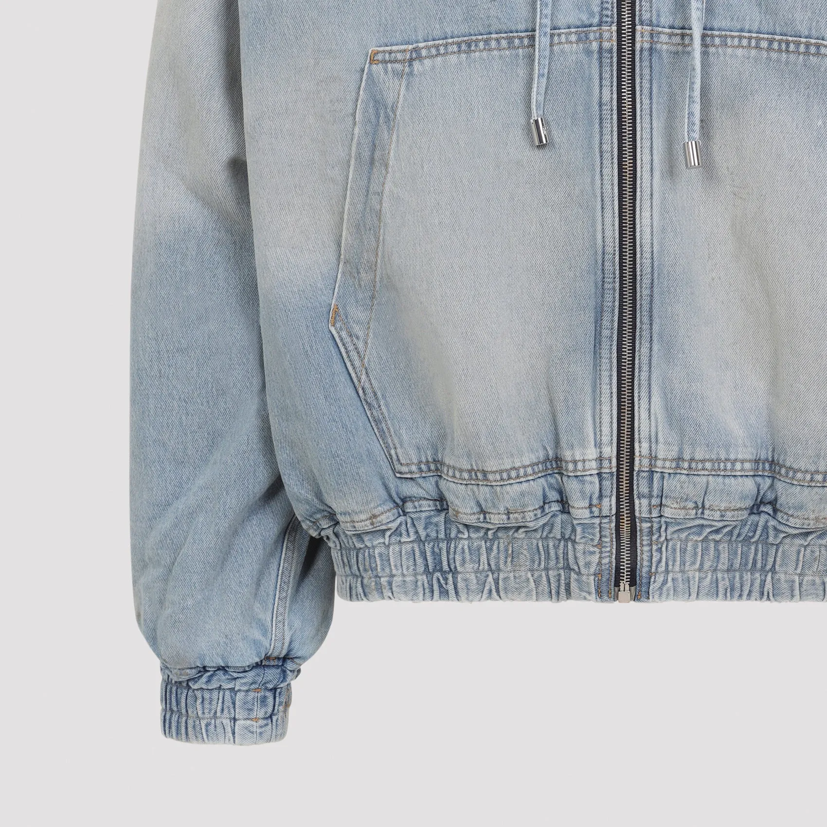 MA DENIM ZIP HOODIE sold by Lord & Taylor product image thumbnail 4