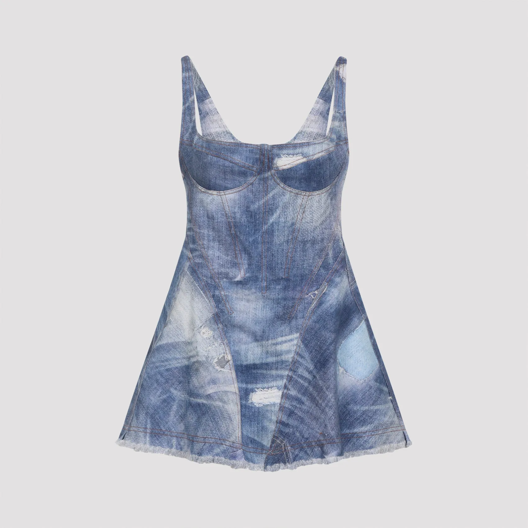 BLUE COTTON MINI DRESS sold by Lord & Taylor product image thumbnail 2