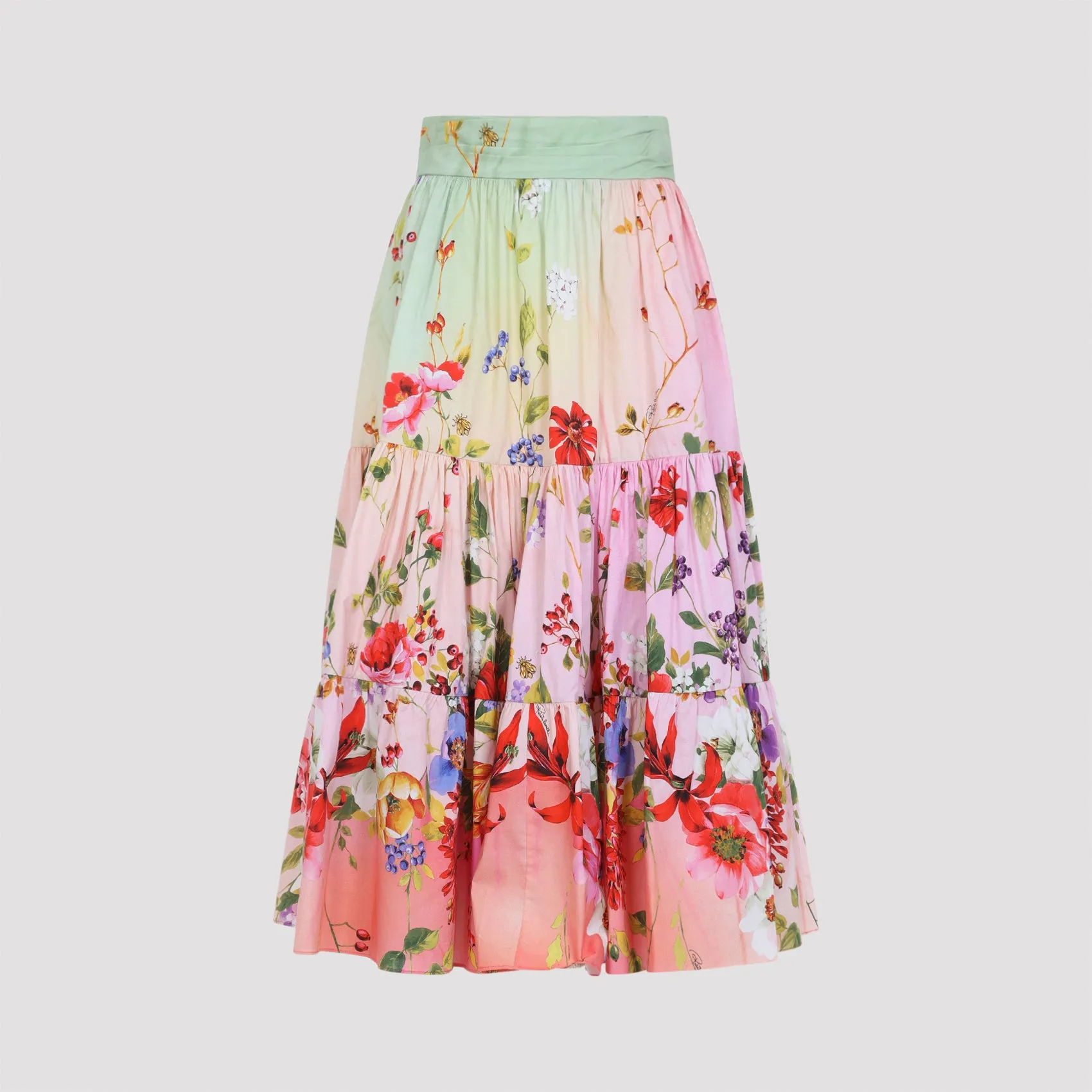 MULTICOLOR MIAMI FLOWERS COTTON MIDI SKIRT sold by Lord & Taylor product image thumbnail 2