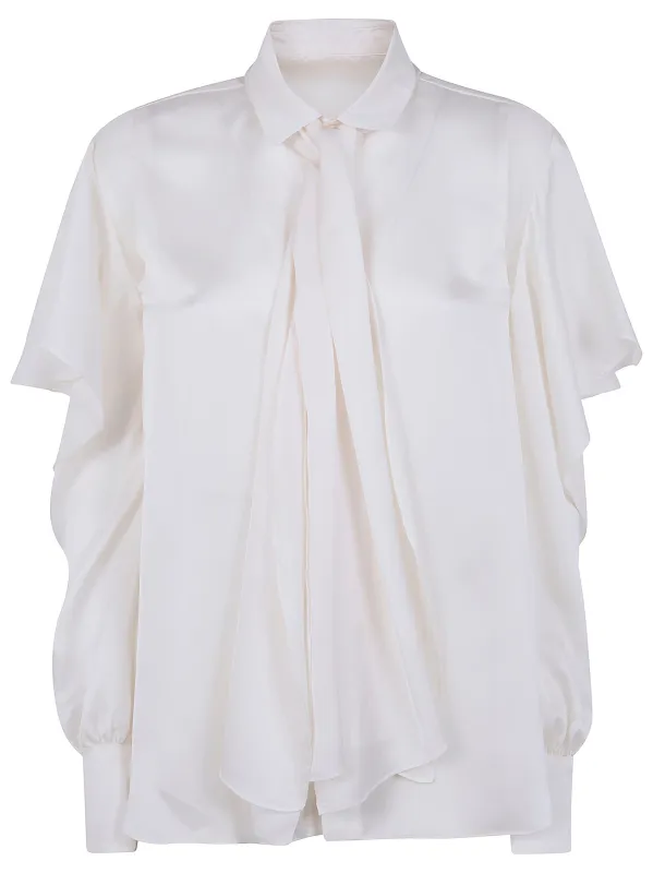 SATIN X CHIFFON SHIRT made by Lord & Taylor
