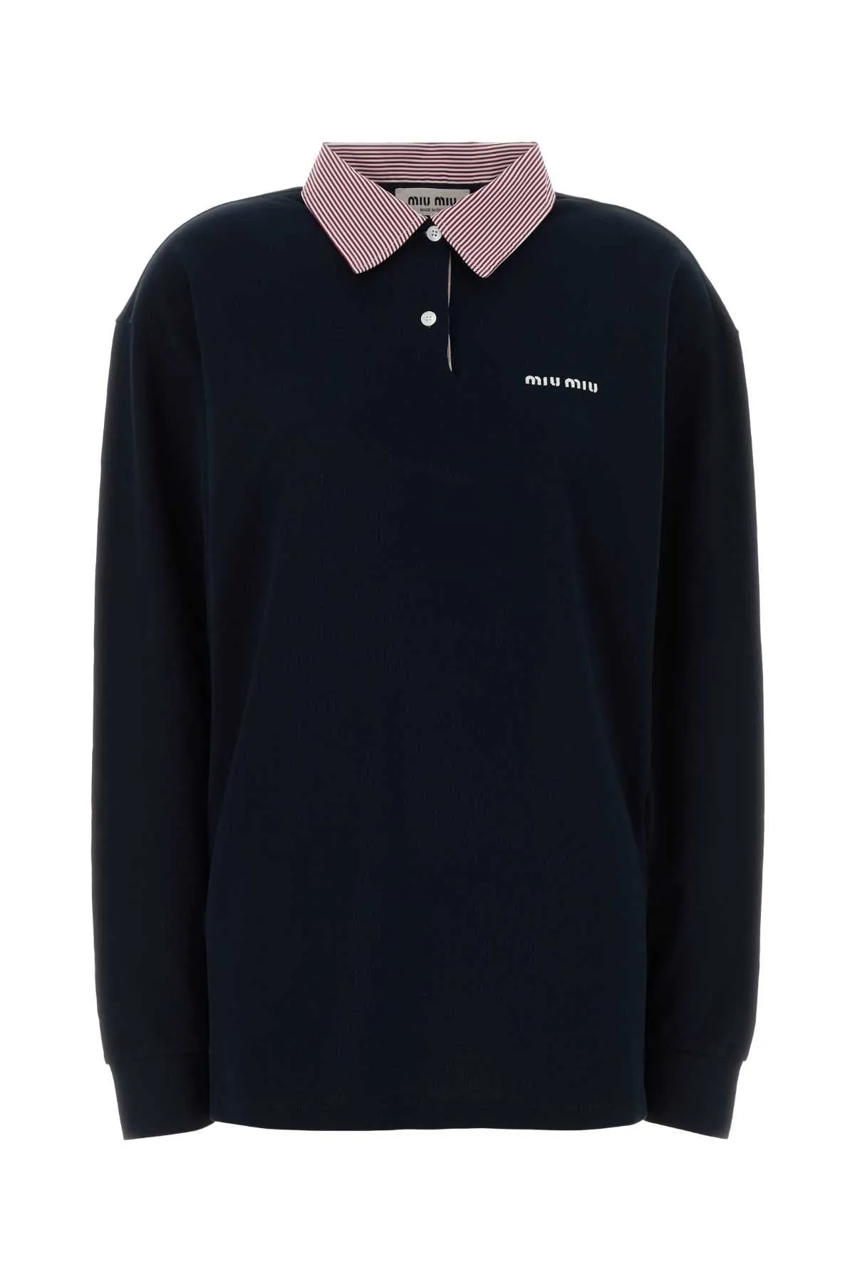 DARK BLUE PIQUET OVERSIZE POLO SHIRT sold by Lord & Taylor
