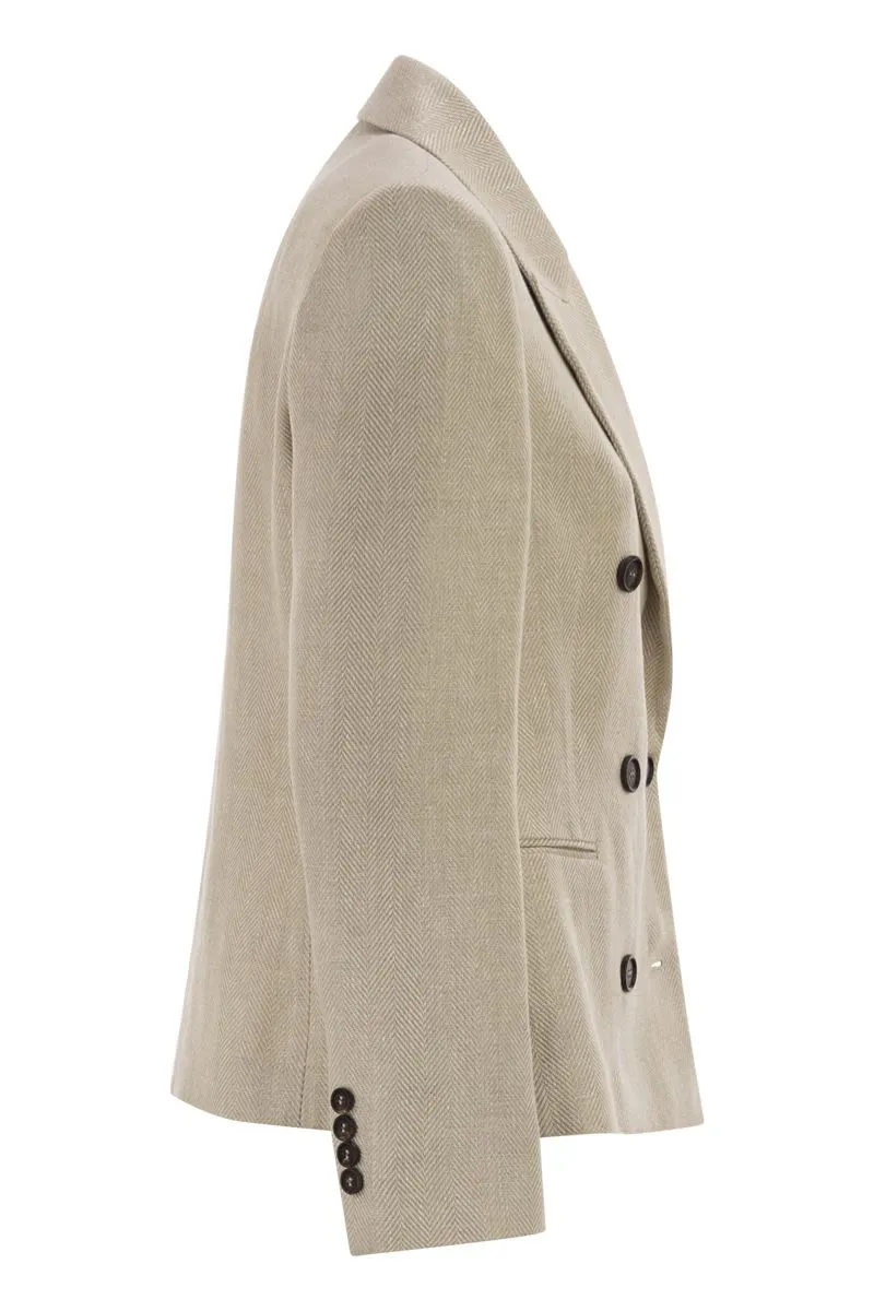 MELANGE SAND LINEN BLEND BLAZER sold by Lord & Taylor product image thumbnail 3