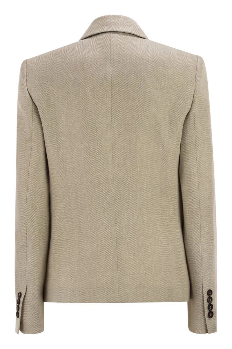 MELANGE SAND LINEN BLEND BLAZER sold by Lord & Taylor product image thumbnail 2