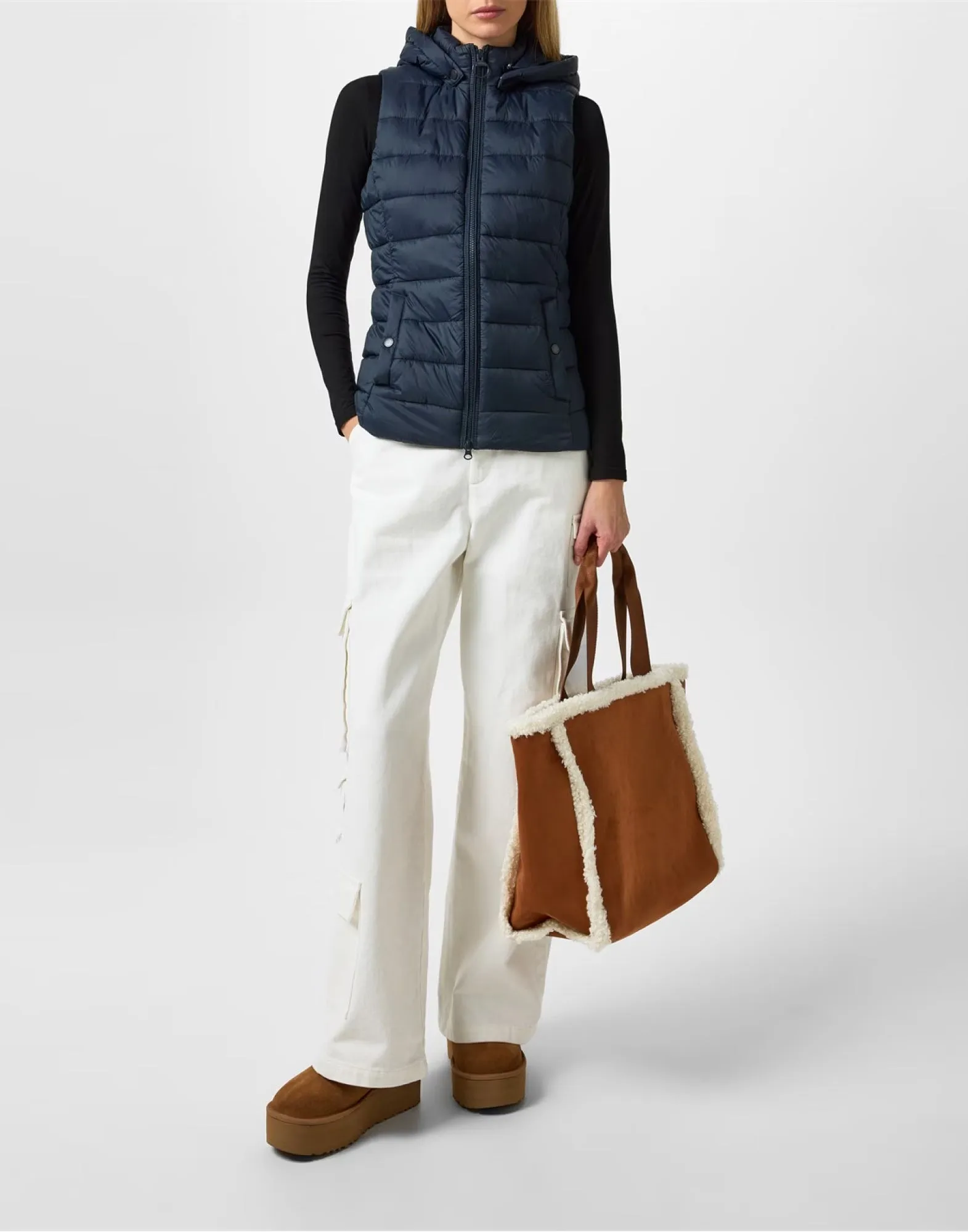 SHAW QUILTED HOODED GILET VEST sold by Lord & Taylor product image thumbnail 2