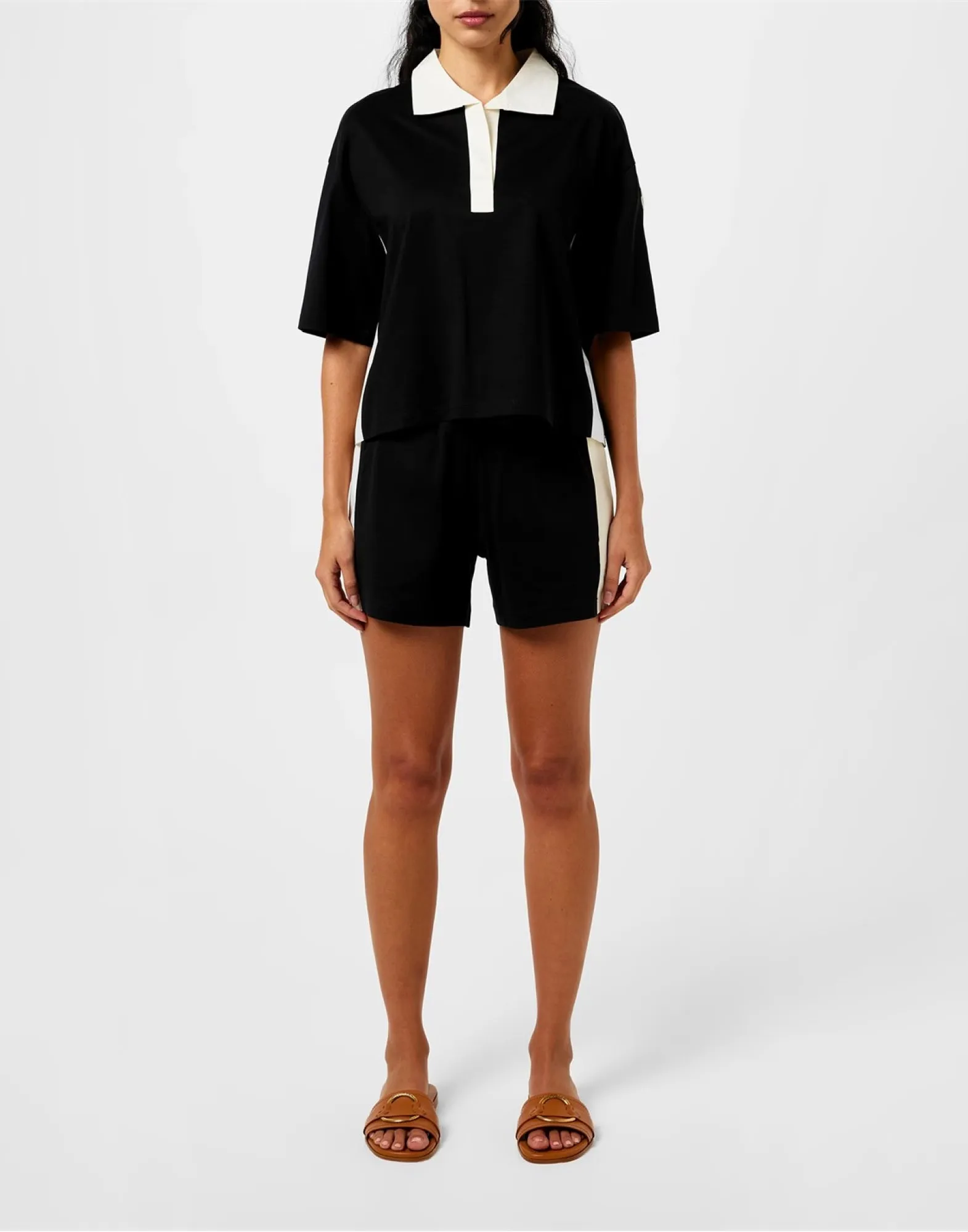 LOGO PATCH CROPPED POLO SHIRT sold by Lord & Taylor product image thumbnail 2