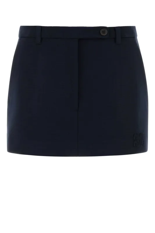 NAVY STRETCH JERSEY MINI SKIRT sold by Lord & Taylor