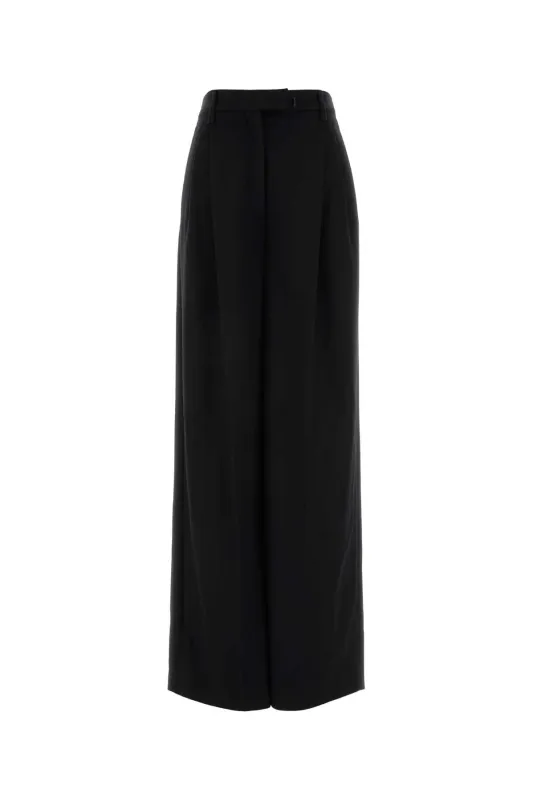 BLACK CASHMERE WIDE-LEG PANT made by Prada