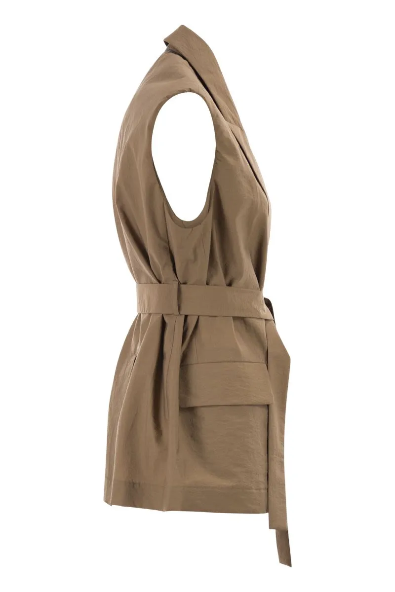 CAPPUCCINO COTTON BLEND VEST sold by Lord & Taylor product image thumbnail 3