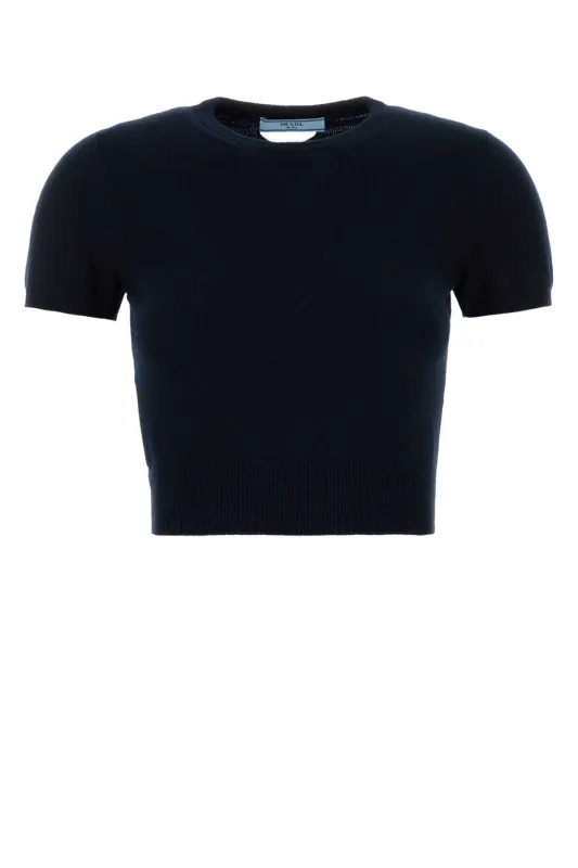MIDNIGHT BLUE CASHMERE SWEATER made by Prada