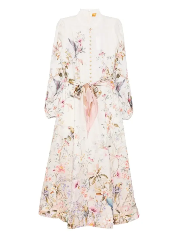 REBELLION PRINTED MIDI DRESS sold by Lord & Taylor