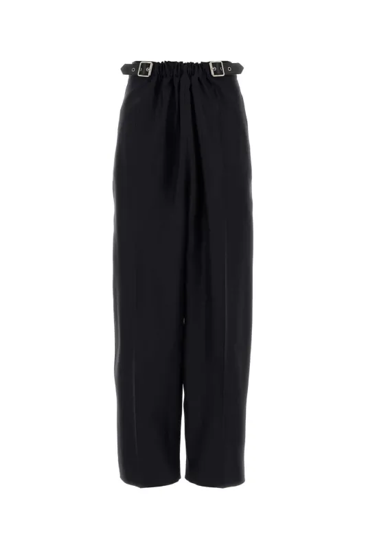 NAVY BLUE WOOL BLEND WIDE-LEG PANT sold by Lord & Taylor