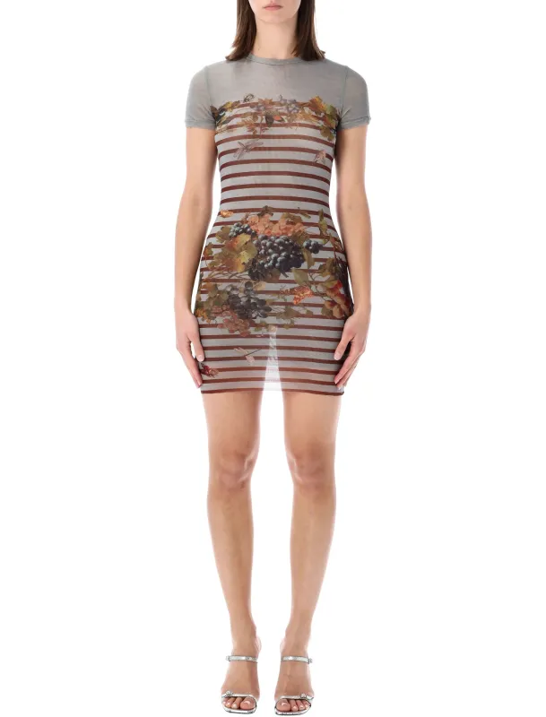 JEAN PAUL GAULTIER MARINIÈRE MESH MINI DRESS made by Jean Paul Gaultier