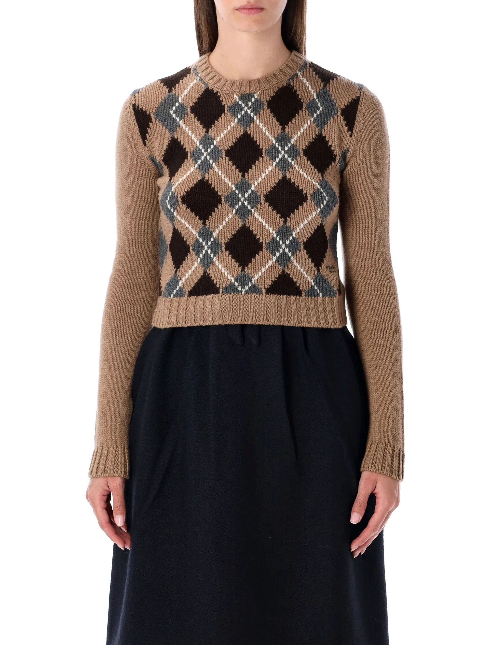 PRADA CASHMERE SWEATER WITH ARGYLE PATTERN sold by Lord & Taylor
