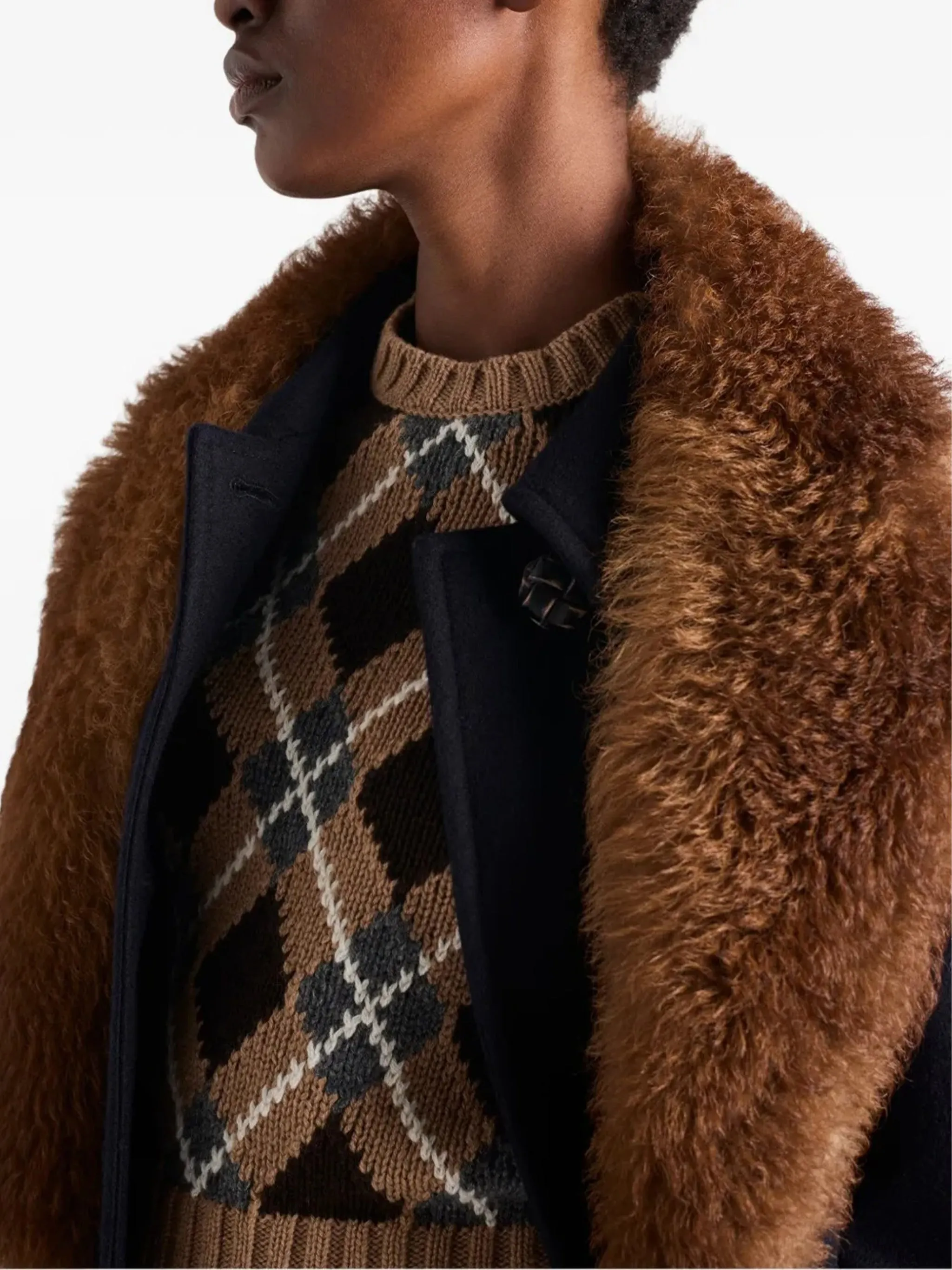 PRADA CASHMERE SWEATER WITH ARGYLE PATTERN sold by Lord & Taylor product image thumbnail 5