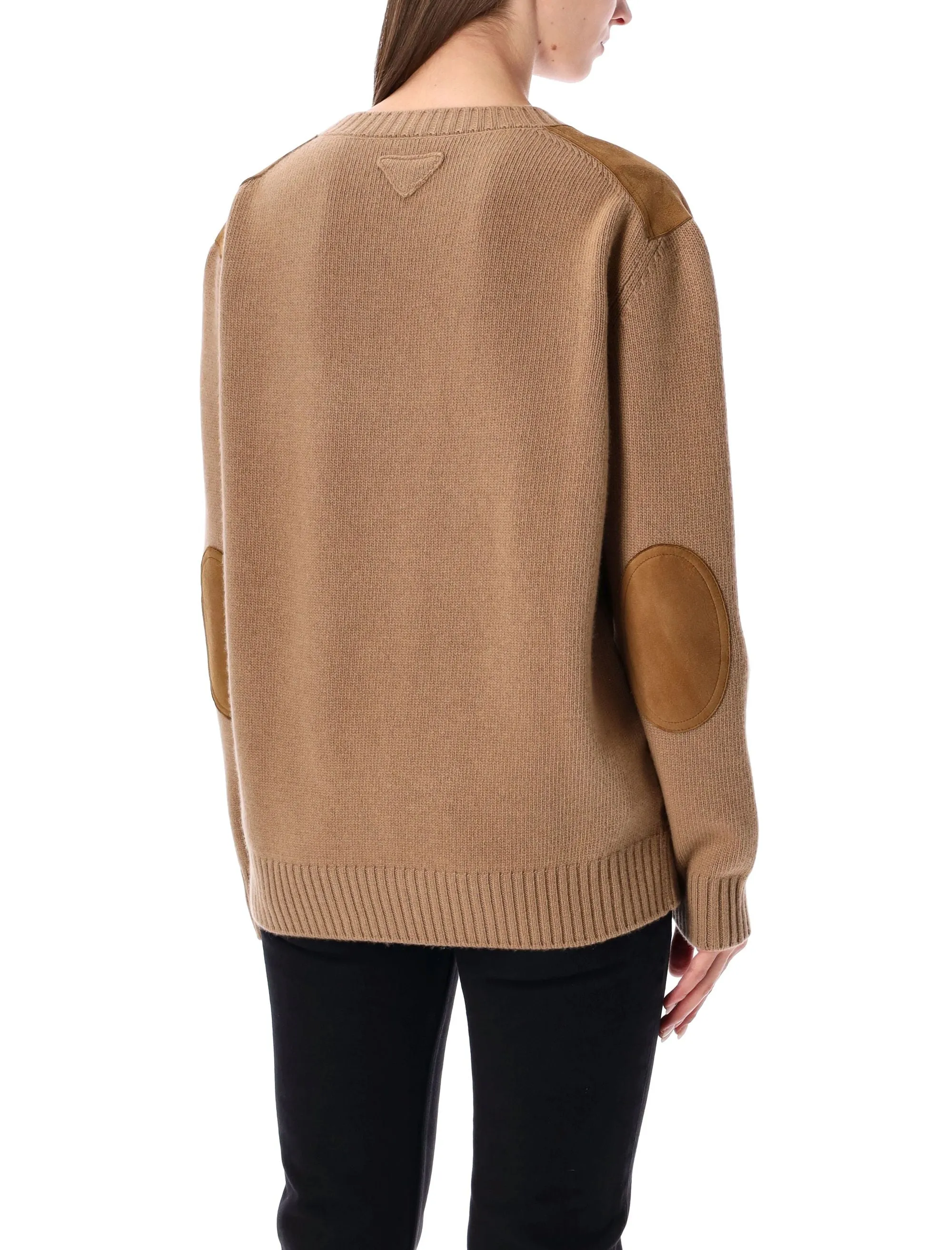 PRADA WOOL AND CASHMERE SWEATER WITH LAMBSKIN FRONT sold by Lord & Taylor product image thumbnail 2