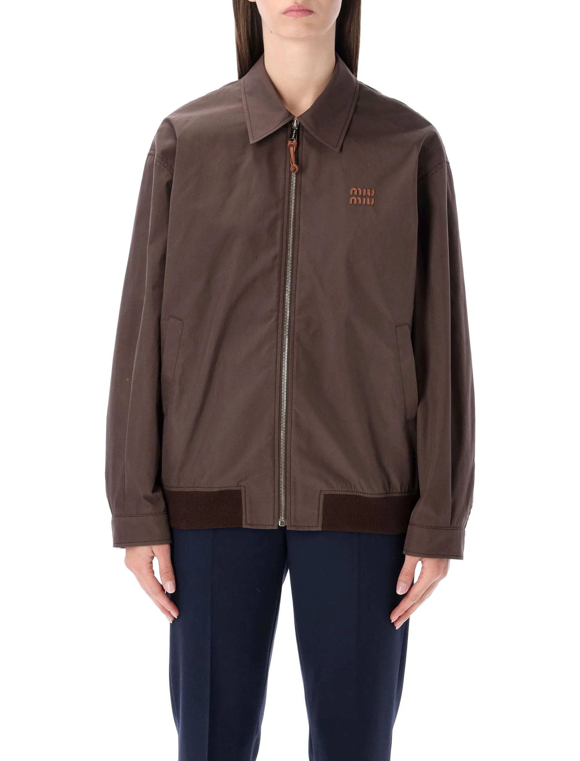 MIU MIU PANAMA COTTON BLOUSON JACKET sold by Lord & Taylor