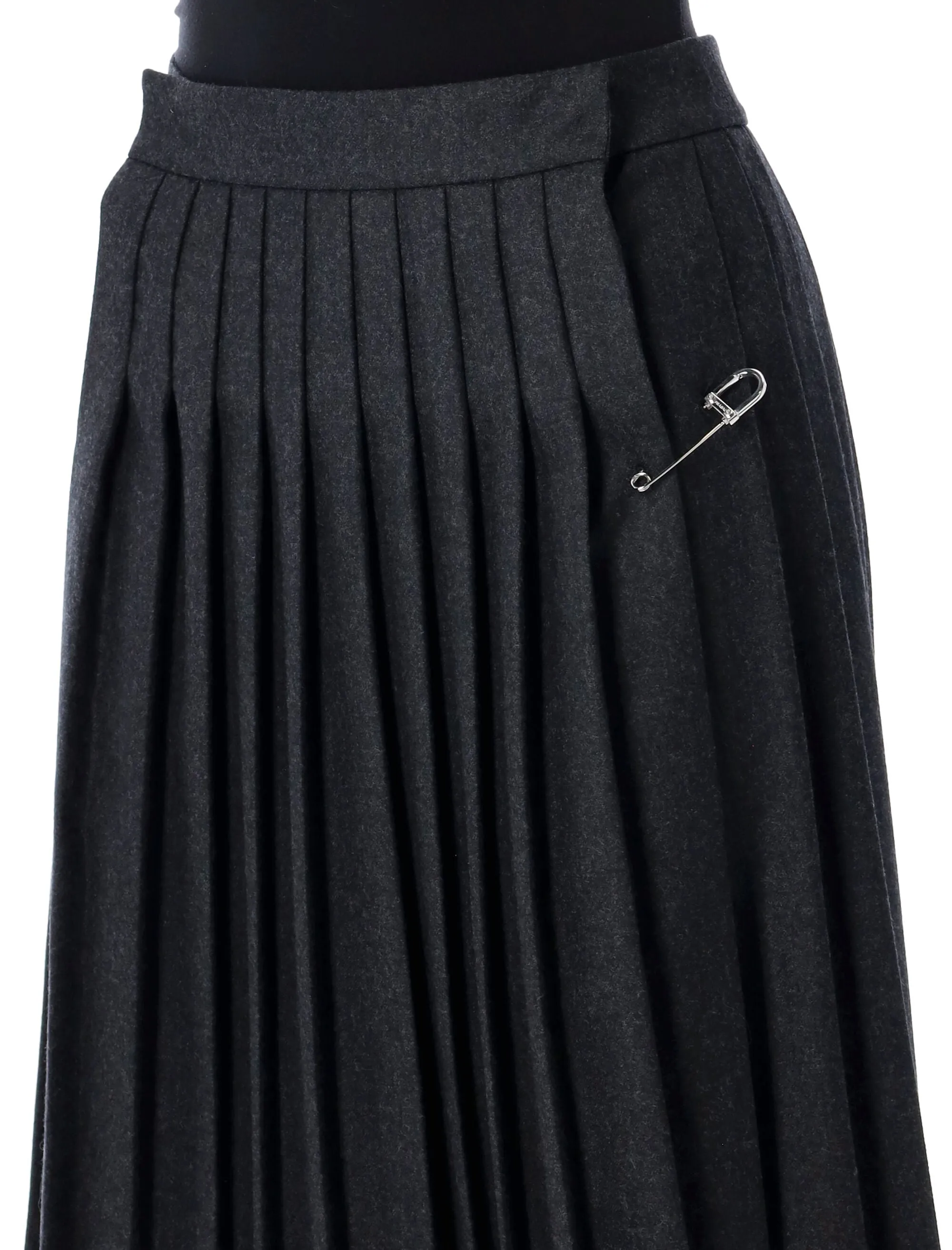 PLEATED WOOL FLANNEL SKIRT sold by Lord & Taylor product image thumbnail 3