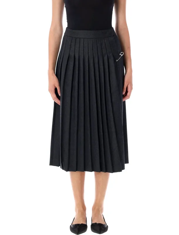 PLEATED WOOL FLANNEL SKIRT sold by Lord & Taylor
