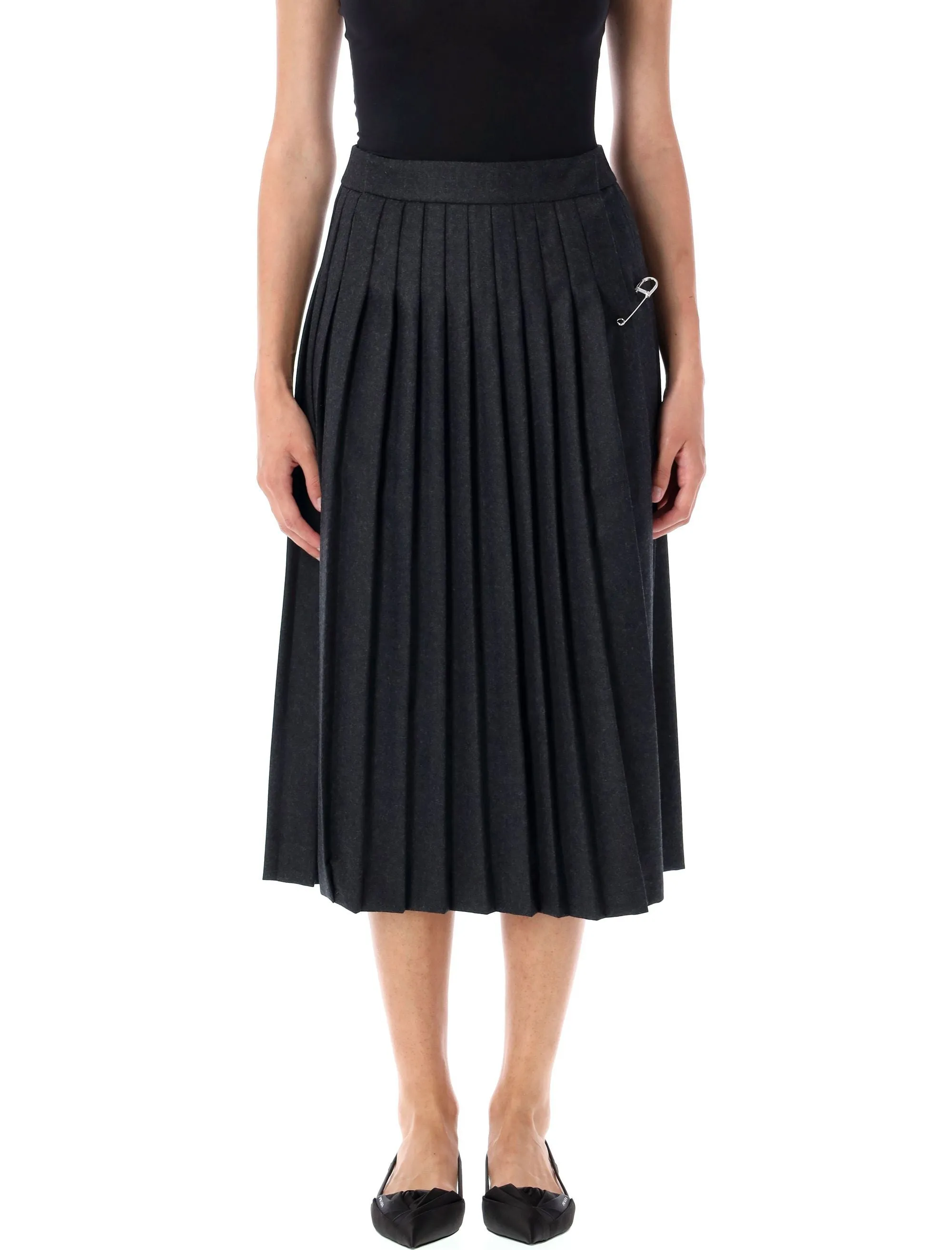 PLEATED WOOL FLANNEL SKIRT sold by Lord & Taylor