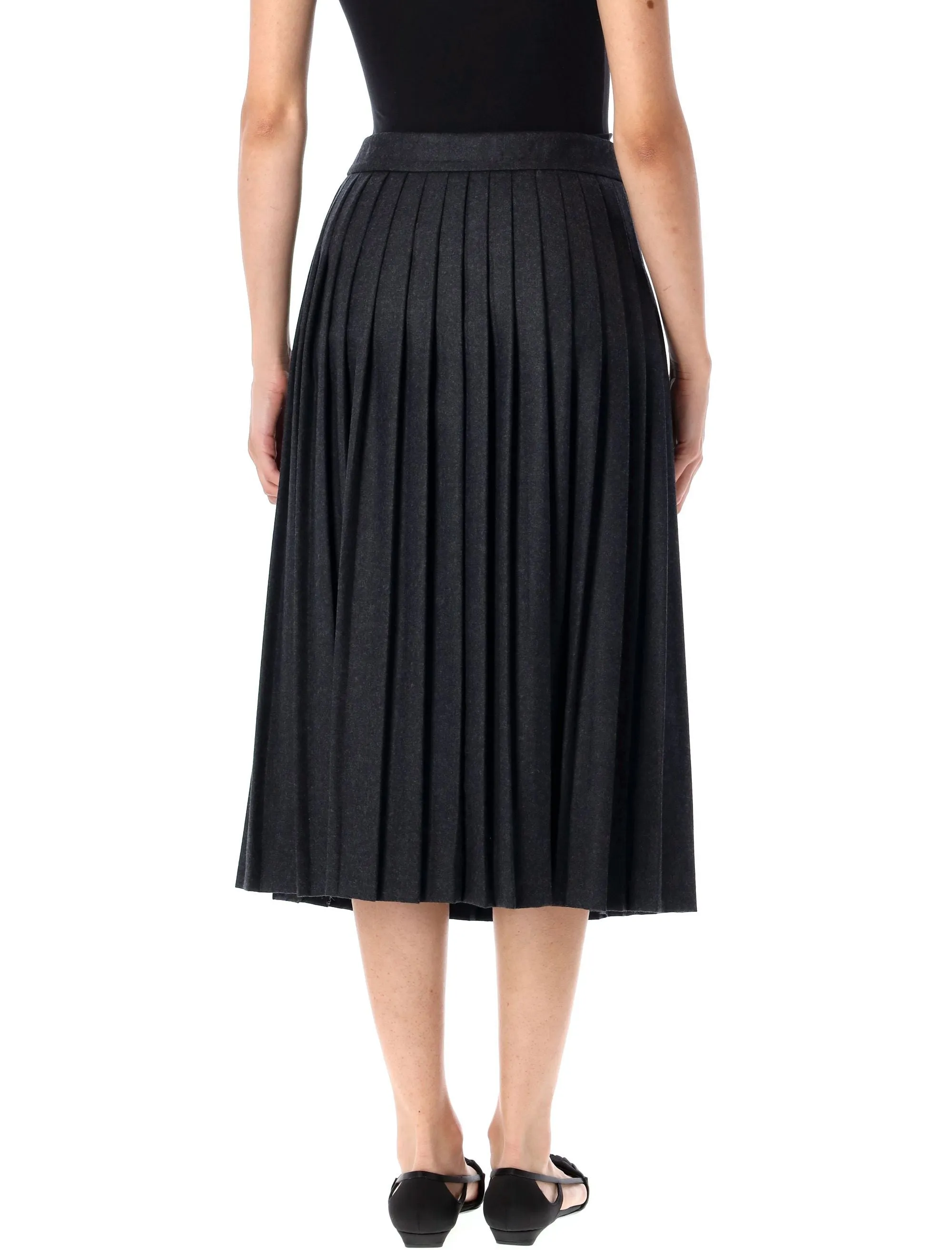PLEATED WOOL FLANNEL SKIRT sold by Lord & Taylor product image thumbnail 2