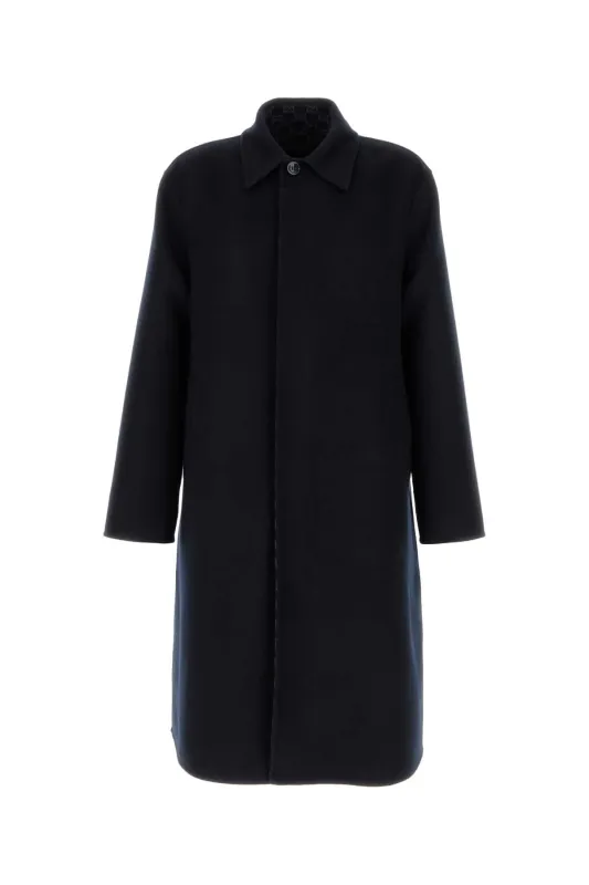 NAVY BLUE WOOL BLEND COAT sold by Lord & Taylor