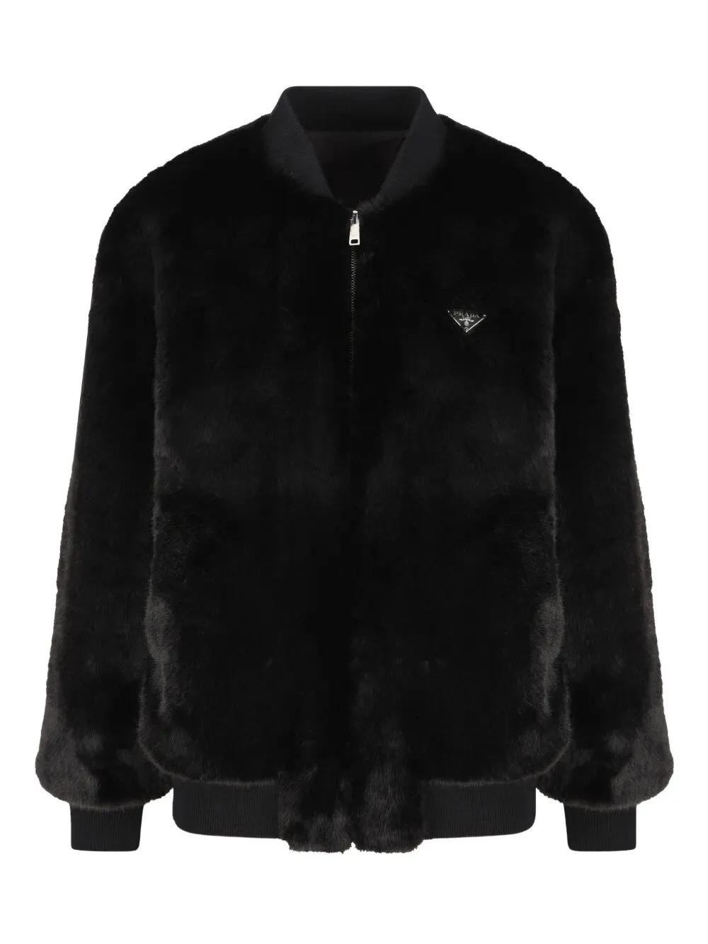 BLACK ECO FUR BOMBER JACKET sold by Lord & Taylor