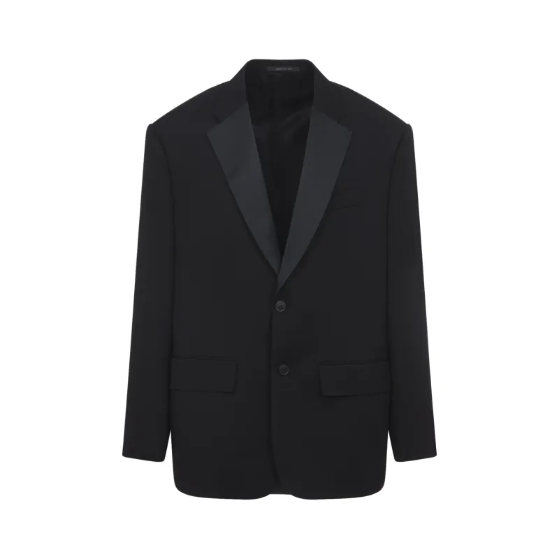 BLACK WOOL OVERSIZE BLAZER sold by Lord & Taylor