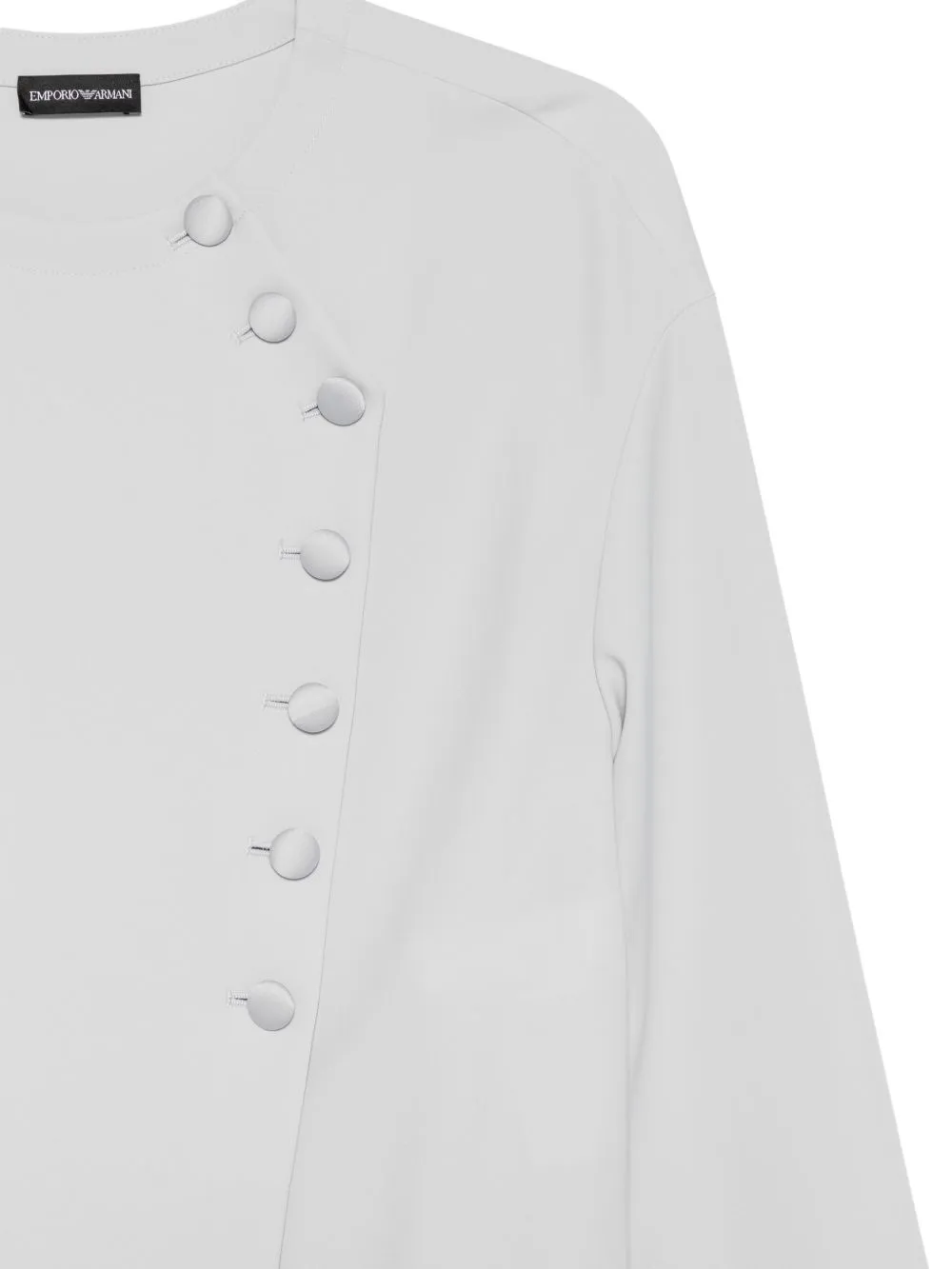 BUTTON EMBELLISHMENT ROUND NECK SHIRT sold by Lord & Taylor product image thumbnail 3