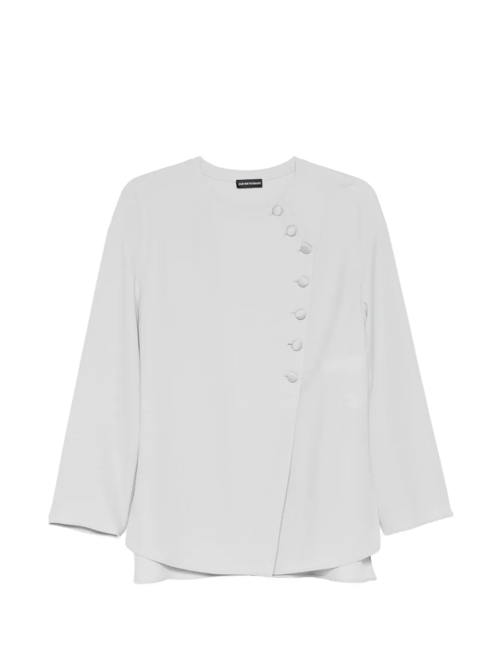 BUTTON EMBELLISHMENT ROUND NECK SHIRT sold by Lord & Taylor