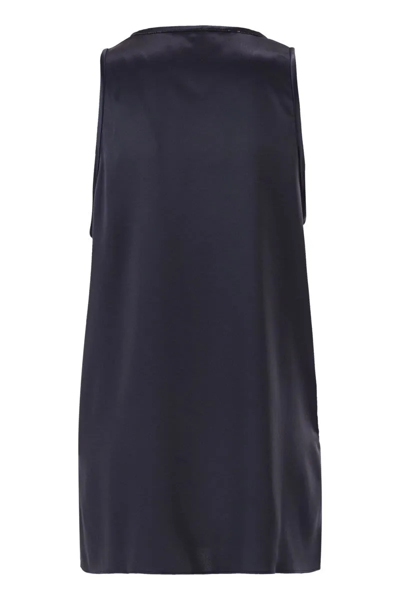 STRETCH SILK SATIN CREW NECK TOP sold by Lord & Taylor product image thumbnail 2