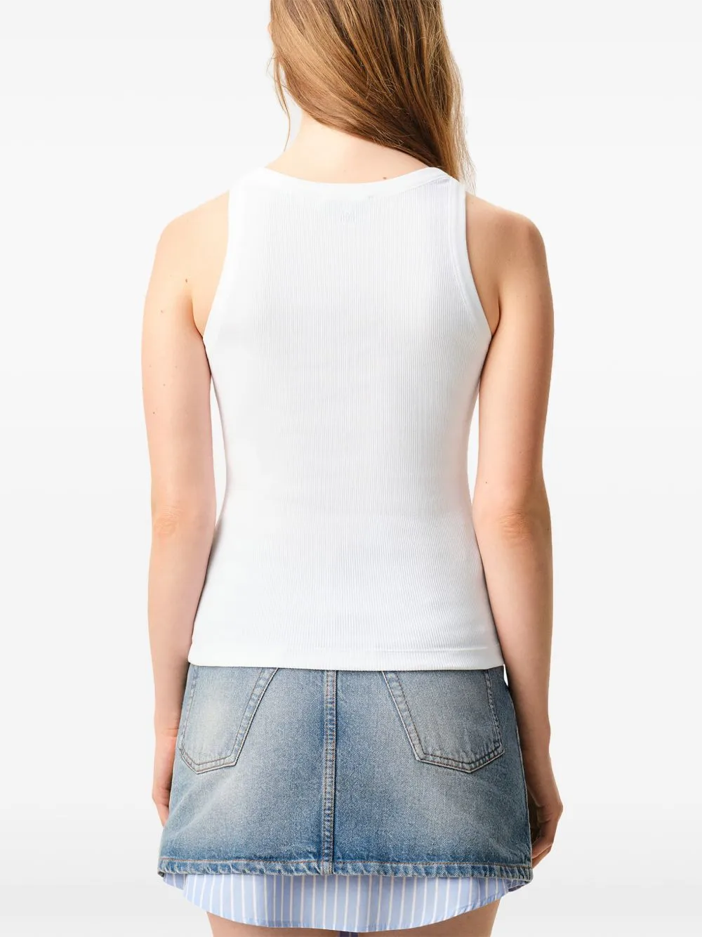 WHITE COTTON ELASTANE TOP sold by Lord & Taylor product image thumbnail 5