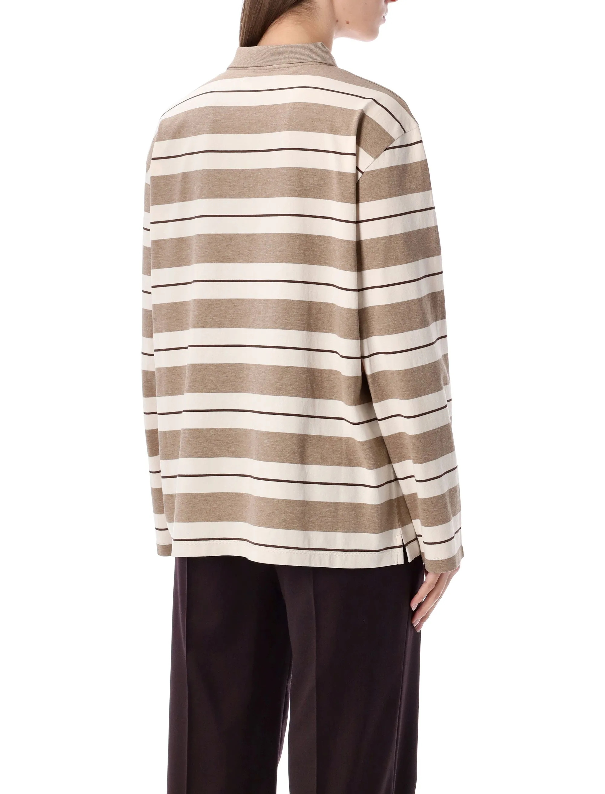 MIU MIU STRIPED COTTON JERSEY POLO SHIRT sold by Lord & Taylor product image thumbnail 2