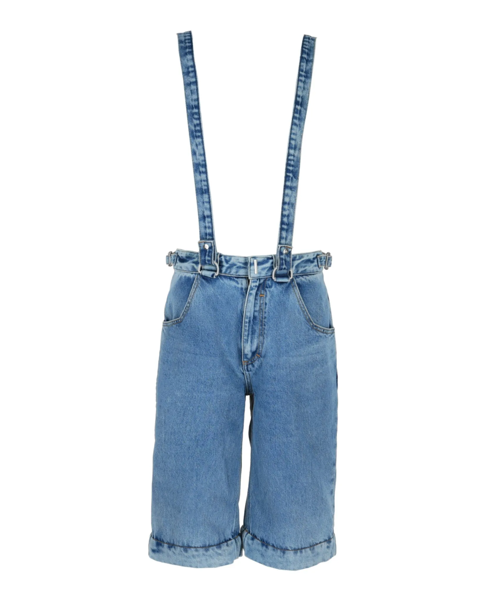 Two In One Detachable Pants In Denim With Suspenders sold by Lord & Taylor product image thumbnail 4