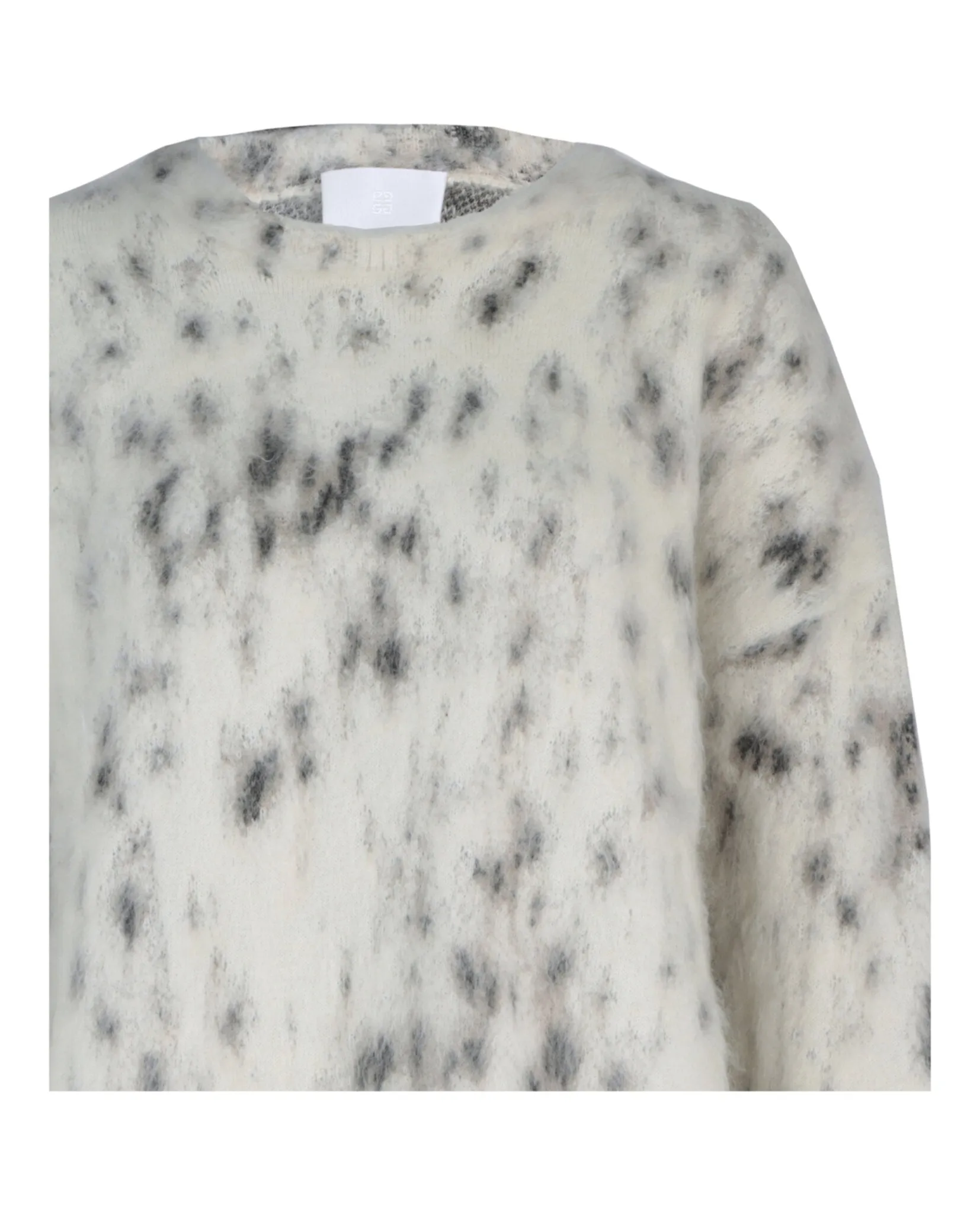 Cropped Sweater In Mohair With Snow Leopard Print sold by Lord & Taylor product image thumbnail 3