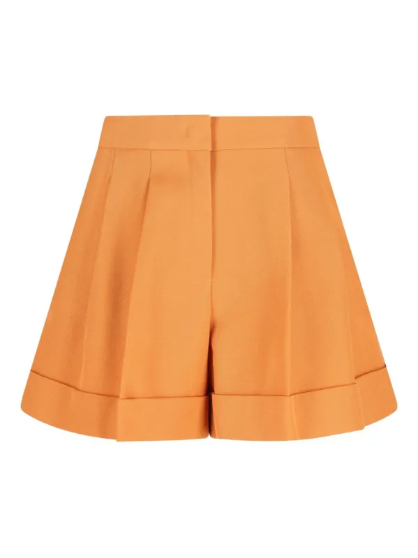 ORANGE GRAIN DE POUDRE SHORTS made by Fendi