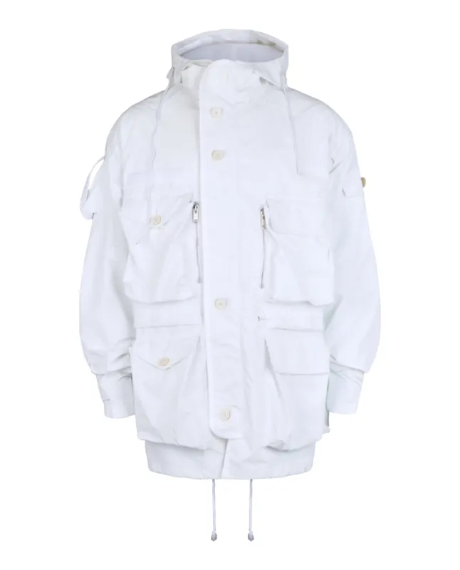 Utilitarian Hooded Nylon Windbreaker sold by Lord & Taylor