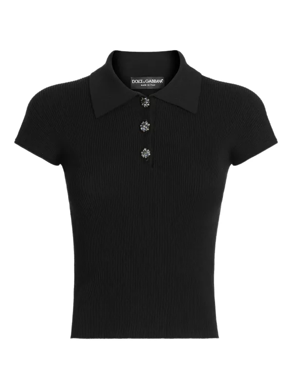 RIBBED POLO SWEATER made by Dolce & Gabanna