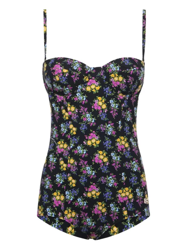 FLOWER-PRINT PADDED ONE-PIECE SWIMSUIT sold by Lord & Taylor