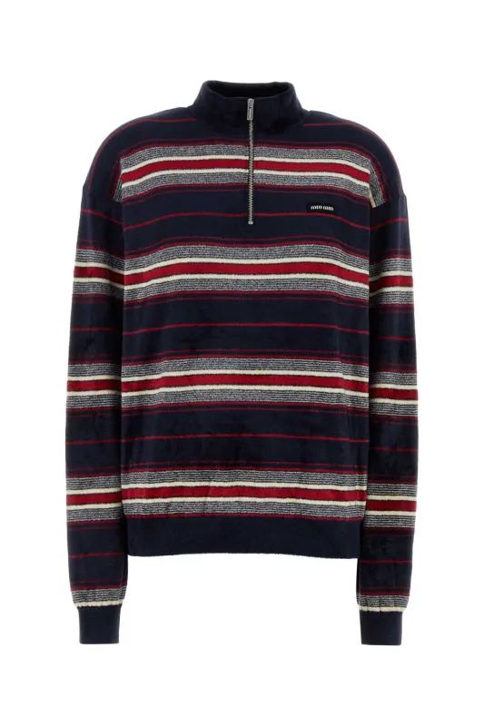 EMBROIDERED CHENILLE SWEATER made by Miu Miu