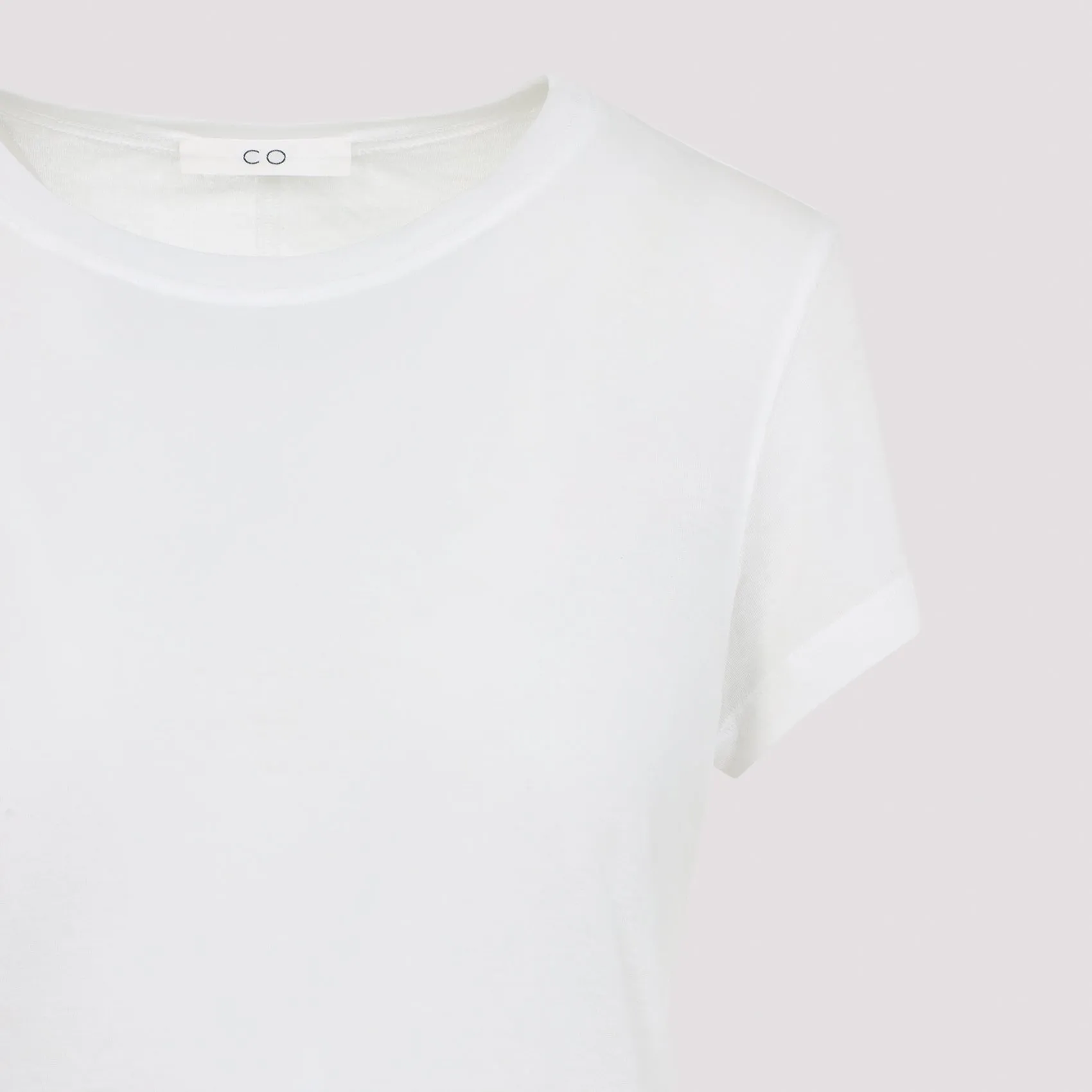 IVORY FITTED COTTON T-SHIRT sold by Lord & Taylor product image thumbnail 4