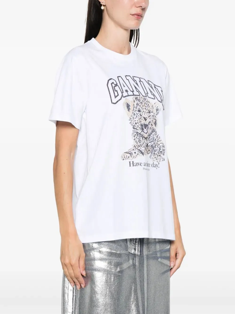BASIC LEOPARD RELAXED T-SHIRT sold by Lord & Taylor product image thumbnail 3