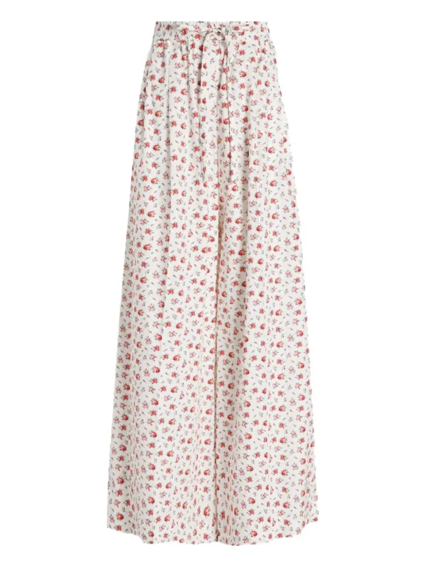ROSES PRINT COTTON TROUSERS sold by Lord & Taylor